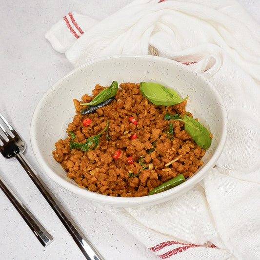 Vegan Thai Pad Krapow (Spicy Basil Mince)