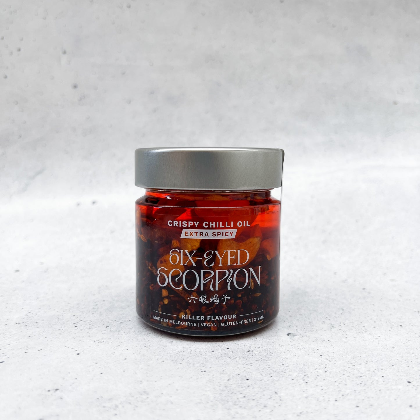 Six-Eyed Scorpion Extra Spicy Crispy Chilli Oil 212ml