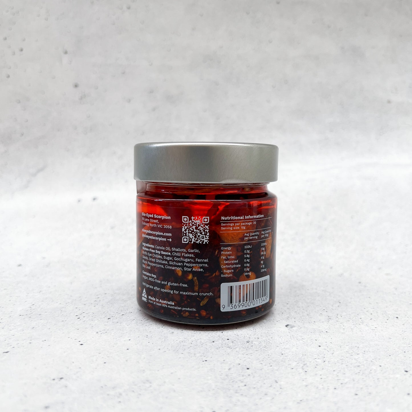 Six-Eyed Scorpion Extra Spicy Crispy Chilli Oil 212ml