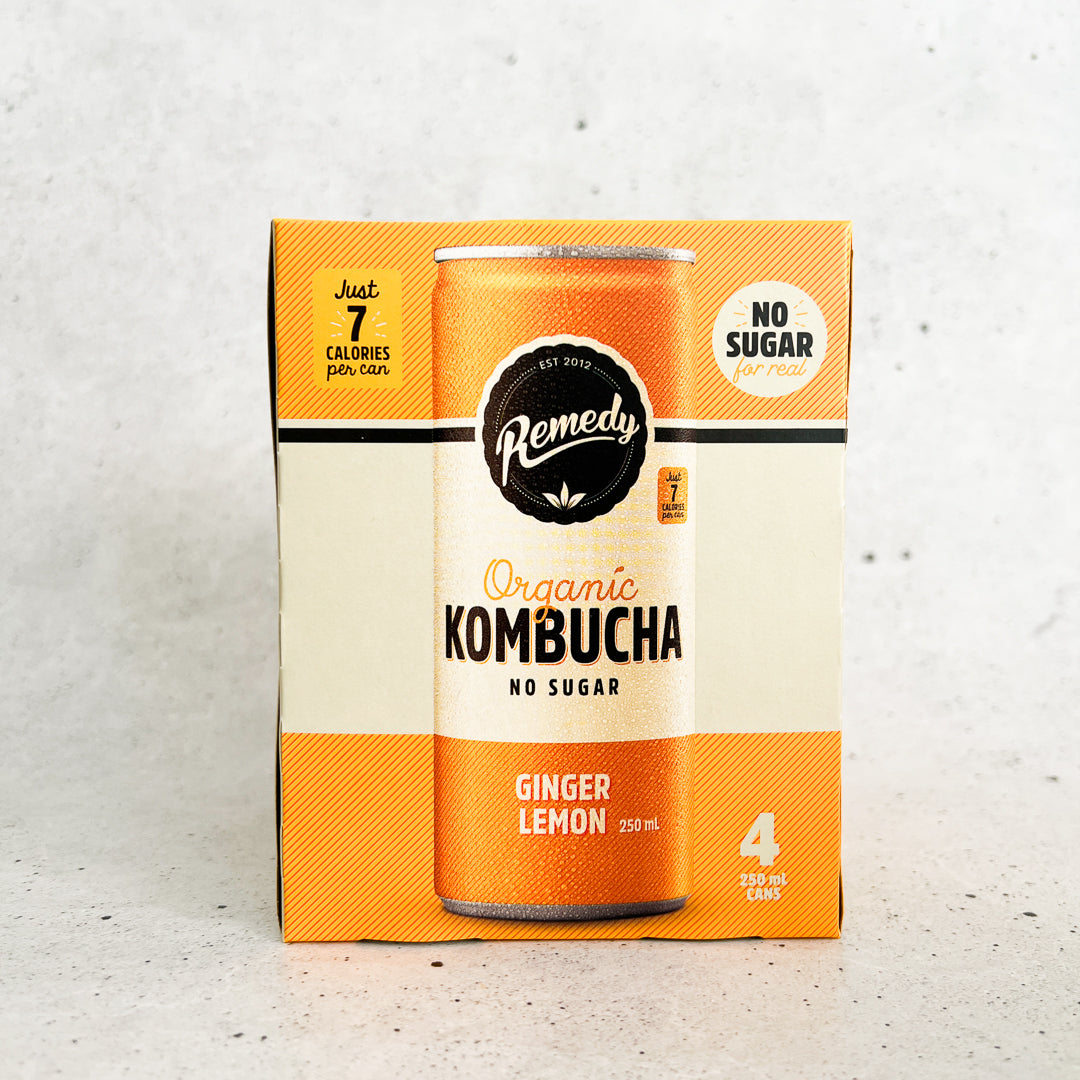 Remedy Ginger & Lemon Kombucha 4 x 250ml